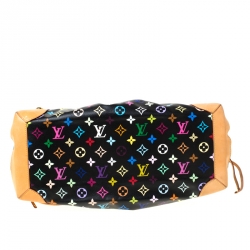 Pre Owned Louis Vuitton Black Multicolor Monogram Canvas Ursula Bag