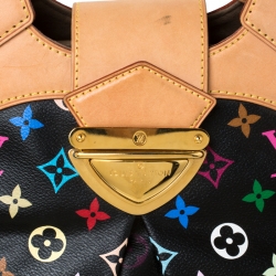 Pre Owned Louis Vuitton Black Multicolor Monogram Canvas Ursula Bag