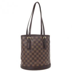 Pre Owned Louis Vuitton Damier Ebene Marais Petite Bucket Tote