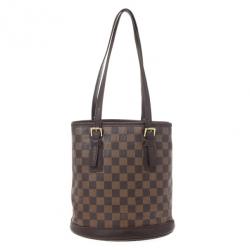 Pre Owned Louis Vuitton Damier Ebene Marais Petite Bucket Tote