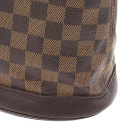 Pre Owned Louis Vuitton Damier Ebene Marais Petite Bucket Tote