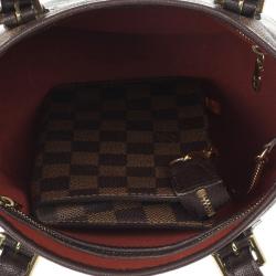 Pre Owned Louis Vuitton Damier Ebene Marais Petite Bucket Tote