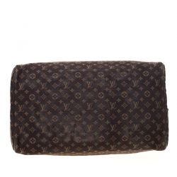 Pre Owned Louis Vuitton Fusain Monogram Canvas Mini Lin Speedy 30 Bag