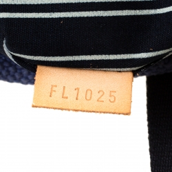 Pre Owned  حقيبة يد لوي فيتون ريزورت كانفاس زرقاء صغيرة