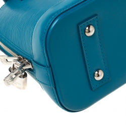 Pre Owned Louis Vuitton Cyan Epi Leather Alma BB Bag