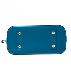 Pre Owned Louis Vuitton Cyan Epi Leather Alma BB Bag