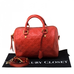 مملوكة مسبقًا Louis Vuitton Orient Monogram Empreinte Leather Speedy Bandouliere 25 Bag