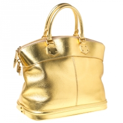 Pre Owned حقيبة لوي فيتون لوكيت جلد سوهالي ذهبية MM