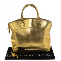 Pre Owned حقيبة لوي فيتون لوكيت جلد سوهالي ذهبية MM