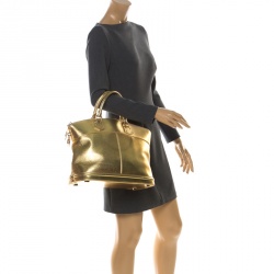 Pre Owned حقيبة لوي فيتون لوكيت جلد سوهالي ذهبية MM