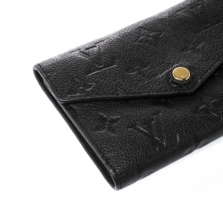 Pre Owned Louis Vuitton Black Monogram Empreinte Leather Curieuse Compact Wallet