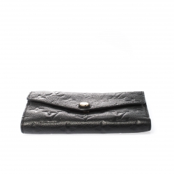 Pre Owned Louis Vuitton Black Monogram Empreinte Leather Curieuse Compact Wallet