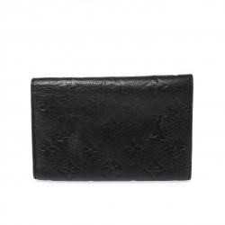 Pre Owned Louis Vuitton Black Monogram Empreinte Leather Curieuse Compact Wallet