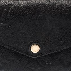 Pre Owned Louis Vuitton Black Monogram Empreinte Leather Curieuse Compact Wallet