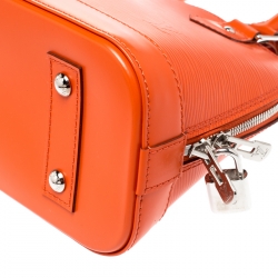 Pre Owned حقيبة لوي فيتون ألما جلد أيبي فضية ميتالك BB