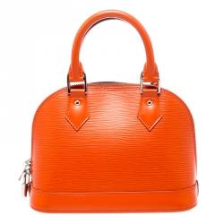 Pre Owned حقيبة لوي فيتون ألما جلد أيبي فضية ميتالك BB