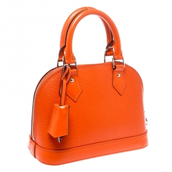 Pre Owned حقيبة لوي فيتون ألما جلد أيبي فضية ميتالك BB