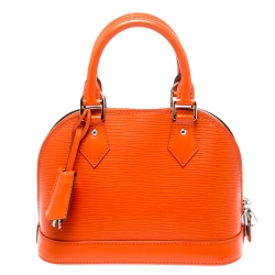 Pre Owned حقيبة لوي فيتون ألما جلد أيبي فضية ميتالك BB