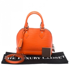 Pre Owned حقيبة لوي فيتون ألما جلد أيبي فضية ميتالك BB