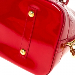 Pre Owned Louis Vuitton Pomme D’amour Monogram Vernis Alma GM Bag