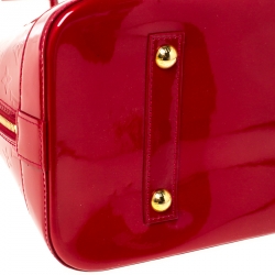 Pre Owned Louis Vuitton Pomme D’amour Monogram Vernis Alma GM Bag