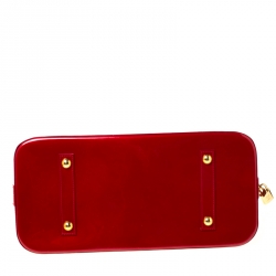 Pre Owned Louis Vuitton Pomme D’amour Monogram Vernis Alma GM Bag