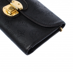 مملوكة مسبقًا محفظة لوي فيتون اميليا جلد ماهينا مونوغرامي أسود