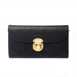 مملوكة مسبقًا محفظة لوي فيتون اميليا جلد ماهينا مونوغرامي أسود