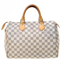 Pre Owned Louis Vuitton Damier Azur Canvas Speedy 30 Bag
