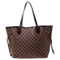 Pre Owned Louis Vuitton Damier Ebene Canvas Neverfull MM Bag