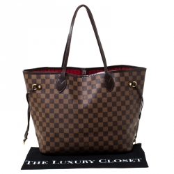Pre Owned Louis Vuitton Damier Ebene Canvas Neverfull MM Bag
