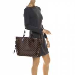 Pre Owned Louis Vuitton Damier Ebene Canvas Neverfull MM Bag