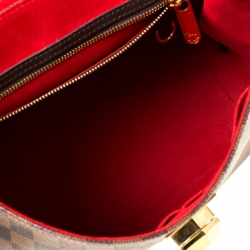 Pre Owned Louis Vuitton Damier Ebene Canvas Bergamo MM Bag