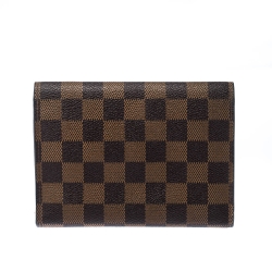 مملوكة مسبقًا Louis Vuitton Damier Ebene Canvas Tri Fold Wallet
