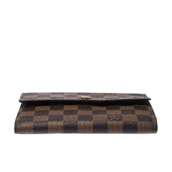 مملوكة مسبقًا Louis Vuitton Damier Ebene Canvas Tri Fold Wallet