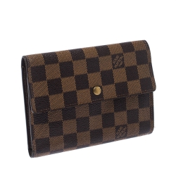 مملوكة مسبقًا Louis Vuitton Damier Ebene Canvas Tri Fold Wallet