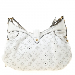 Pre Owned Louis Vuitton White  Monogram Mahina Solar PM Bag        