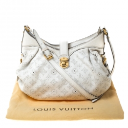 Pre Owned Louis Vuitton White  Monogram Mahina Solar PM Bag        