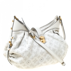 Pre Owned Louis Vuitton White  Monogram Mahina Solar PM Bag        