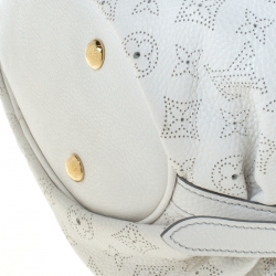 Pre Owned Louis Vuitton White  Monogram Mahina Solar PM Bag        