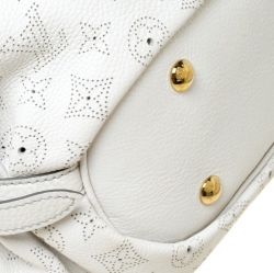 Pre Owned Louis Vuitton White  Monogram Mahina Solar PM Bag        