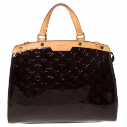 Louis Vuitton Brea Monogram Vernis GM Amarante in Patent Leather/Vachetta  with Brass - US