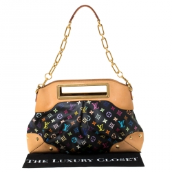 Pre Owned حقيبة لوي فيتون جودي كانفاس مونوغرامي متعددة الألوان سوداء GM