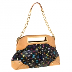 Pre Owned حقيبة لوي فيتون جودي كانفاس مونوغرامي متعددة الألوان سوداء GM