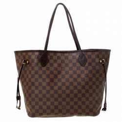 Louis Vuitton Damier Ebene Canvas Neverfull MM Bag