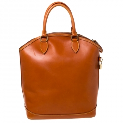 Pre Owned Louis Vuitton Caramel Nomade Leather Lockit Vertical Bag
