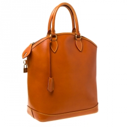 Pre Owned Louis Vuitton Caramel Nomade Leather Lockit Vertical Bag