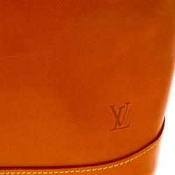 Pre Owned Louis Vuitton Caramel Nomade Leather Lockit Vertical Bag