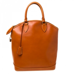 Pre Owned Louis Vuitton Caramel Nomade Leather Lockit Vertical Bag