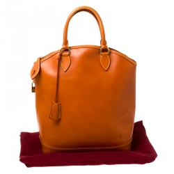 Pre Owned Louis Vuitton Caramel Nomade Leather Lockit Vertical Bag